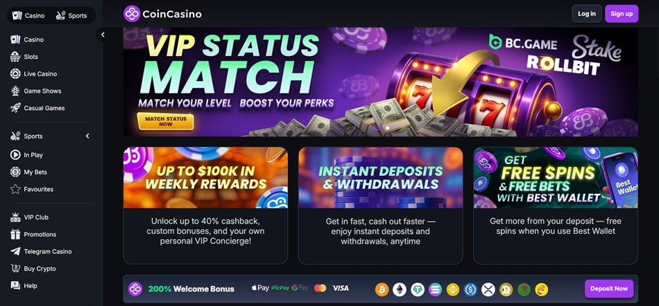 WOW88 Casino games and lobby